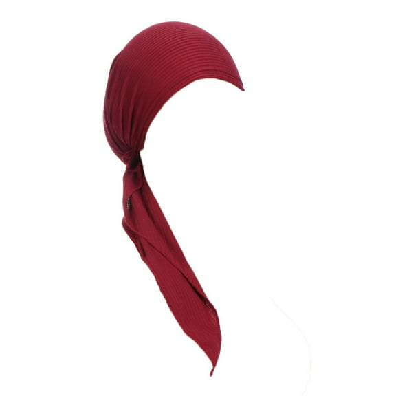 LEKODE Head Scarf for Women Cotton Head Scarves Winter Hat Silk Cap Womens Skull Cap Head Cover Hair Turbans for Women Fashion Red One Size