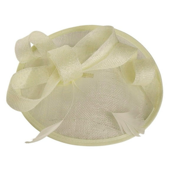 LEKODE High Tea Hats for Women Ladies Hats Fashion Hats for Women Fancy Hats for Women Hair Feathers Clip in Tea Party Hat Vintage Hat Yellow One Size