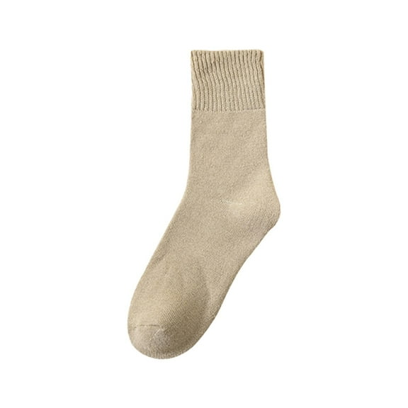 LEKODE Hiking Socks Thermal Socks Winter Socks Womens Socks Crew Compression Socks for Women Dress Socks Women Men Socks Khaki A