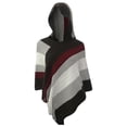 thumbnail image 1 of LEKODE Hooded Shawl Ponchos for Women Winter Ponchos for Women Womens Capes and Shawls Women Scarves Scarfs for Women Poncho Women Watermelon Red A, 1 of 3