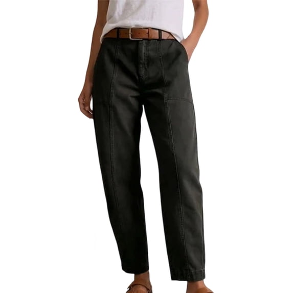 LEKODE Jeans Mom Jeans Straight Leg Jeans Work Pants Women Workout Pants Paperbag Pant Work Pants Boho Pants Baggy Pants Women Pull on Pants Beach Pants for Women Plus Size Pant Green L