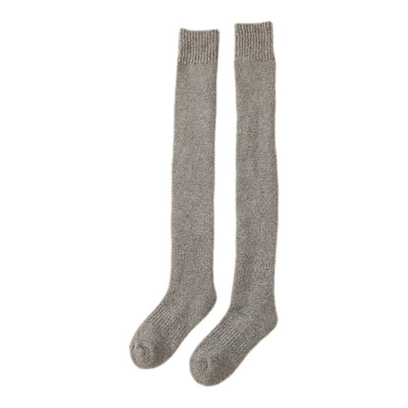 LEKODE Knee High Socks for Women Wool Socks for Women Knee High Long Socks for Women Men Sock Men's Compression Socks Womens Thigh High Socks Women's Socks Gray One Size