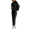 thumbnail image 1 of LEKODE Knit Sets Two Piece Women Skirt and Top Set for Women Long Skirt Sets Going Out Sets Two Piece Set Two Piece Sets for Women Sweatsuits Women 2 Piece Outfit Black L, 1 of 9