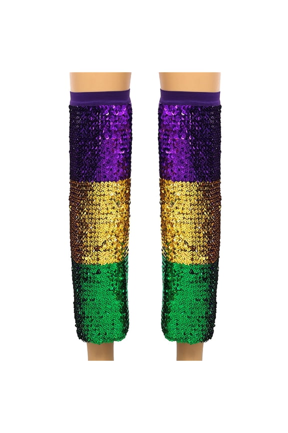 Leg Warmers Sequin Pants Carnival Party Mardi Gras Leg Warmers Long Leg Warmers Mardi Gras Leg Warmers for Women Long Leg Warmers Purple One Size