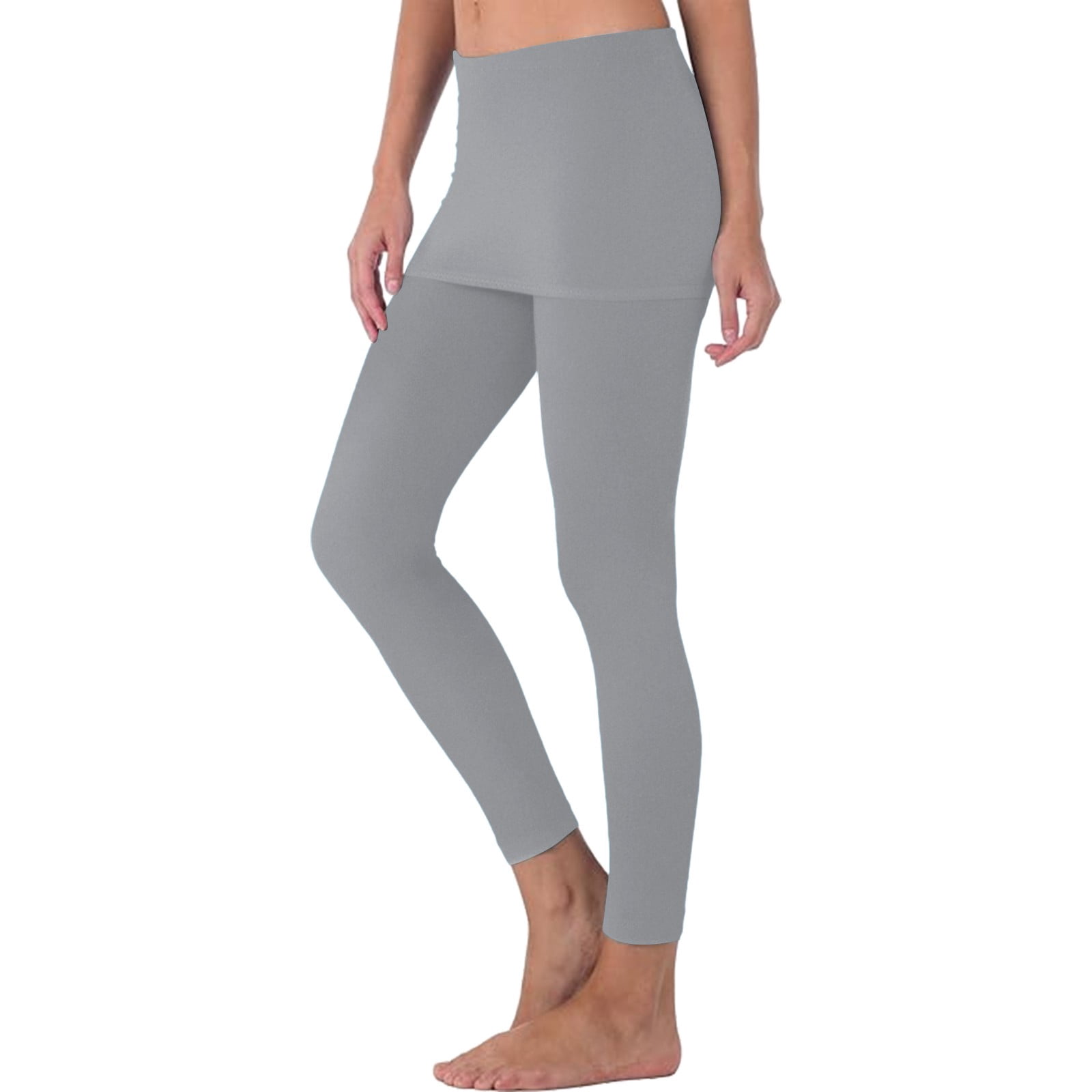 LEKODE Leggings for Women Compression Leggings for Women Curve Leggings Seamless Yoga Pants Workout Gym Yoga Pants High Waisted Leggings for Women Yoga Legging Capri Leggings Gray L