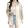 thumbnail image 1 of LEKODE Lightweight Cardigans for Women Light See Through Light Weight Cardigan Women Sheer Cardigans Going Out Tops Travel Cardigan Mesh Shrug Open Front Cardigan Womens Cardigan Beige L, 1 of 4
