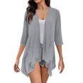 thumbnail image 1 of LEKODE Lightweight Cardigans for Women Open Front Cardigan Summer Sweaters Chiffon Cover Up Light See Through Going Out Tops Women's Casual Lightweight Duster Light Weight Cardigan Women Pink XL, 1 of 6