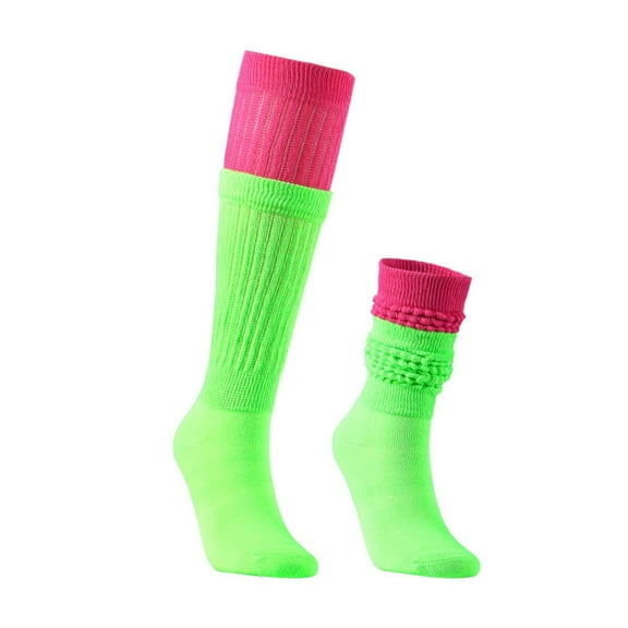 LEKODE Long Socks Football Socks Thick Socks Women Tube Socks for Women Men's Socks Long Tube Socks Long Socks for Women Hot Pink One Size