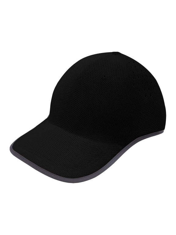 Men Women Full Perforated Mesh Performance Baseball Cap, Quick‑Dry Breathable Curved Brim Hat, Adjustable Sport Sun Cap for Running Cycling Gym Daily Use Black One Size