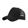 thumbnail image 1 of LEKODE Mens Womens Blank Plain Mesh Back Trucker Hat, Unprinted Curved Brim Baseball Cap, Adjustable Snapback Breathable Sun Hat for Custom Printing Daily Use Black One Size, 1 of 5