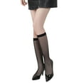 thumbnail image 1 of LEKODE Mesh Knee High Socks Lace Knee Socks Fairy Socks Breathable Socks Knee High Lace Socks Pointelle Socks Women Sheer Nylon Knee High Stockings Hollow Socks Multicolor One Size, 1 of 8