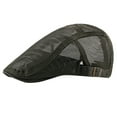 thumbnail image 1 of LEKODE Mesh Newsboy Cap Mesh Breathable Summer Cap Adjustable Newsboy Beret Hat Cabbie Flat Hat Army Green One Size, 1 of 3