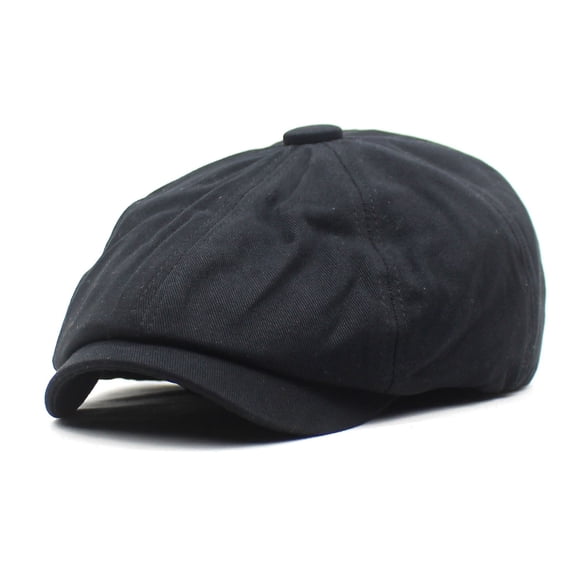 LEKODE Newsboy Hats for Men Painter Hat funny hat men Newsboy Caps Lightweight Packable Wool Beret Cotton Fitted Hat Outdoor Hat Cap Beret 6-panel hat Versatile Colors Vintage Trendy Black One Size