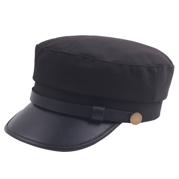 LEKODE Newsboy Hats for Men Flat Irish Cabbie Ivy Gatsby Newsboy Driving Hat Hunting Cap Winter Hat Black One Size