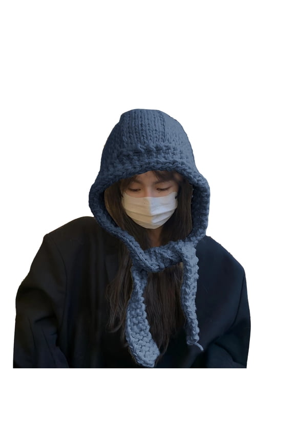 Outdoor Cycling Cold-proof Ear Warm Cap Women Winter Hat Warm Ear Protection Knitted Hat Warm Hats for Women Fishing Hat Winter Hats for Women Baseball Caps for Women Z Blue One Size