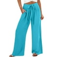 thumbnail image 1 of LEKODE Pant Fashion Pants for Women Business Casual Pants for Women Hiking Pants Women Lounge Pants Women Running Pants Women Palazzo Pants for Women Dressy Sky Blue S, 1 of 6