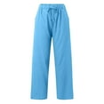 thumbnail image 1 of LEKODE Pant Quick Dry pants for Women Womens Bootcut Dress Pants Comfy Pants Women Wide Leg Pants Woman Palazzo Pants for Women Dressy Exercise Pants for Women Sky Blue 4XL, 1 of 5