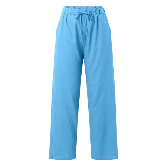 LEKODE Pant Quick Dry pants for Women Womens Bootcut Dress Pants Comfy Pants Women Wide Leg Pants Woman Palazzo Pants for Women Dressy Exercise Pants for Women Sky Blue 4XL