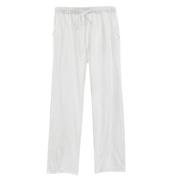LEKODE Pants for Women Plus Size Pants for Curvy Women Moisture Wicking Pants Women Womens Bootcut Dress Pants Relaxed Fit Pants for Women Comfy Pants Women White S