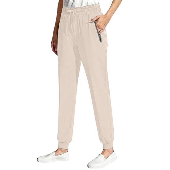 LEKODE Pants for Women Wide Leg Pants Lounge Pants Track Pants Women Breathable Pants Summer Pants for Women Gym Clothes Quick Dry pants High Waisted Pants White S