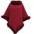 thumbnail image 1 of LEKODE Ponchos for Women Thick Shawl Long Shawl Women's Shawl Poncho Womens Ladies Scarf Cape Women Wine One Size, 1 of 8