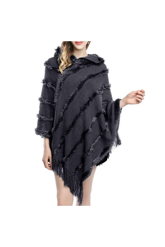 Ponchos for Women Thick Shawl Warm Shawl Wraps for Women Cape Lady Scarf Womens Scarfs Womens Capes and Shawls Navy One Size