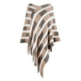 thumbnail image 1 of LEKODE Ponchos for Women Vintage Shawl Fringe Shawl Ladies Scarves Womens Scarves Poncho Tops for Women Capelets for Women Khaki One Size, 1 of 5