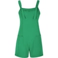 thumbnail image 1 of LEKODE Rompers for Women with Pockets Romper Sleeveless Shorts Jumpsuits Wide Leg Jumpsuits Rompers for Women Summer Adjustable Bib Overalls Vacation Outfits for Women Rompers Overalls Green 2 S, 1 of 7
