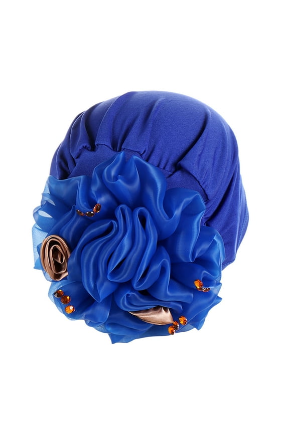 Satin Bonnets Satin Skull Cap Boho Accessories Men Hair Cap Silk Lined Scrub Caps Women Hair Wrap Skull Cap for Women Blue One Size