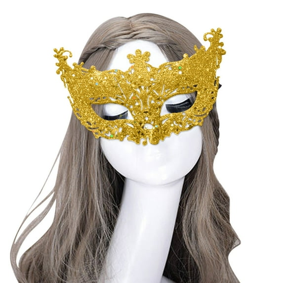 LEKODE Sequin Hat Mardi Gras Mask Mardi Gras Masks for Women Hats for Women Mardi Gras Accessories Mardi Gras Decorations Women Gift Gold One Size