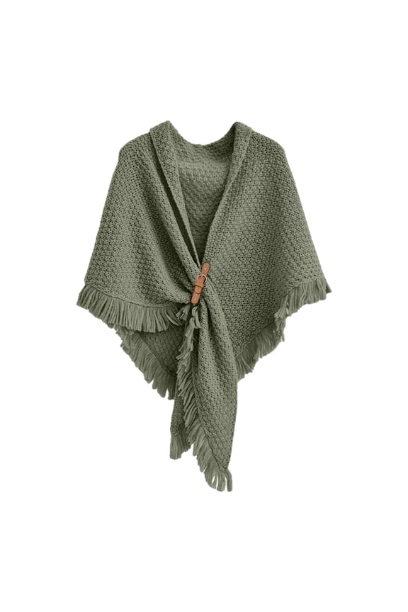 Shawl Wraps for Women Thick Shawl Triangle Scarf Poncho Womens Scarfs for Women Shawls Womens Scarfs Blackish Green One Size