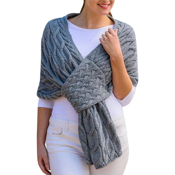 LEKODE Shawl Wraps for Women Triangle Scarf Knitted Shawl Women's Poncho Cape Coat for Women Scarf Wraps for Women Shawl Sweater for Women Navy A