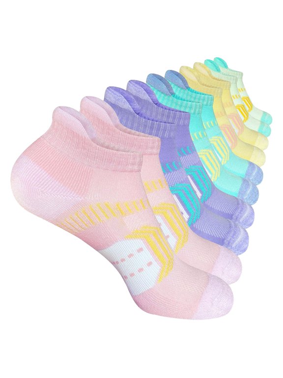 No Show Socks for Women Shoeless Home Ruffle Crew Socks Running Socks Maryjane Socks for Gym Sports Loafer Liners Women Toeless Grip Socks Womens Cotton Socks Multicolor One Size