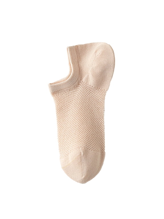 No Show Socks for Women Thick No Show Socks Womens Cotton Socks Shoeless Home Cloud Socks Women Ruffle Crew Socks Running Socks for Flats Heel Tab Athletic Socks Orange One Size