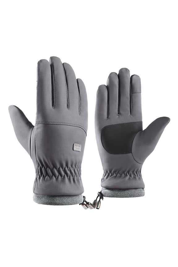 Ski Gloves Fleece Gloves Cold Weather Gloves Hiking Gloves for Men Gloves Winter Thermal Gloves for Women Gloves Winter Gloves Men Gray One Size