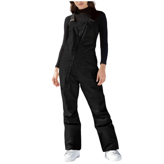 LEKODE Ski Onesie Women Woman Thermal Set Winter Onesie Women Ski Coat Ski Suit for Women Ski Outfits Ski Suits for Women Black 2XL