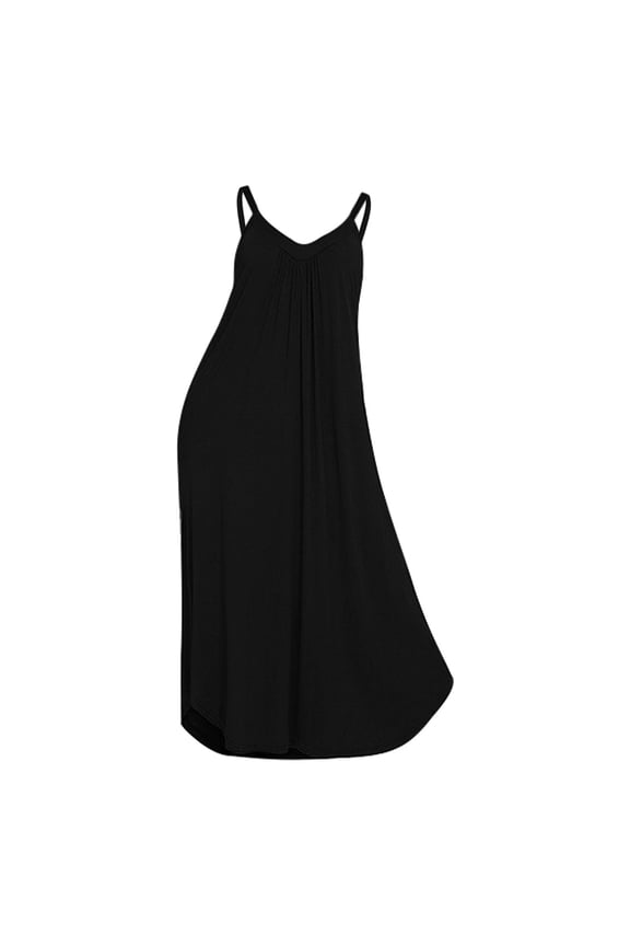 Slip Dress for Women V Neck Nightshirt Adjustable Strap Nightgowns Maxi Dress with Slit Low Back Slip Dress V Neck Summer Tank Dress Maxi Dress Slip Dress Maxi Dresses for Women Black L