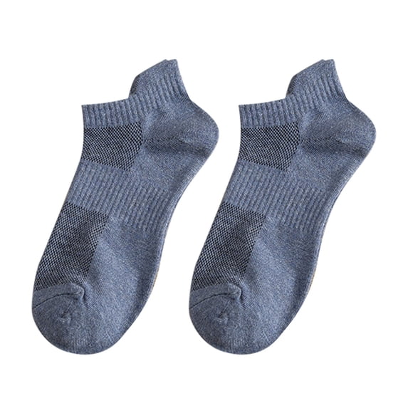 LEKODE Socks for Men Low Cut No Show Socks Boat Shoe Socks for Men Low Cut Socks Men Breathable Non Slip Low Cut Cotton Short Socks Work Out Socks Blue A