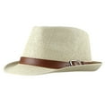 thumbnail image 1 of LEKODE Straw Trilby Fedora Hat for Men 1920s Short Brim Panama Cap Beige One Size, 1 of 1