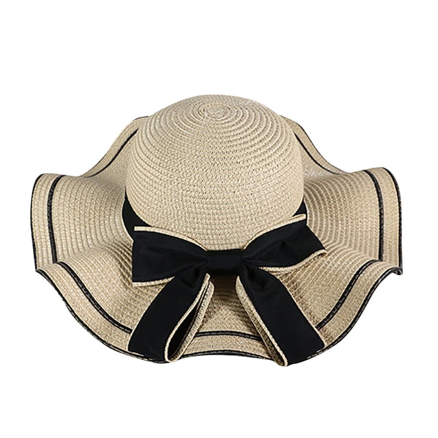 LEKODE Summer Hats for Women Sunhat Women Sun Hat Women Straw Cowboy Hats for Women Sun Hats for Women Uv Protection Sun Straw Hats for Men Straw Cowboy Hat Beige One Size