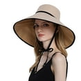 thumbnail image 1 of LEKODE Sun Hat Women Straw Cowboy Hat Beach Hat Womens Beach Hat Straw Cowboy Hats for Women Visors for Women Fishing Hat for Men Khaki One Size, 1 of 5