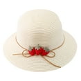 thumbnail image 1 of LEKODE Sun Hats for Women Wide Brim Sun Hat Straw Cowboy Hats for Women Straw Hat Womens Beach Hat Hiking Hat Women Sombreros Para El Sol De Mujer White One Size, 1 of 3