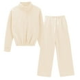 thumbnail image 1 of LEKODE Sweat Pants and Hoodie Set Women Matching Sweat Set Two Piece Tracksuit for Women Lounge Sets for Women Pant Color Sport Suit Solid and Sweatshirt Hooded Suits Sets for Women Beige L, 1 of 3