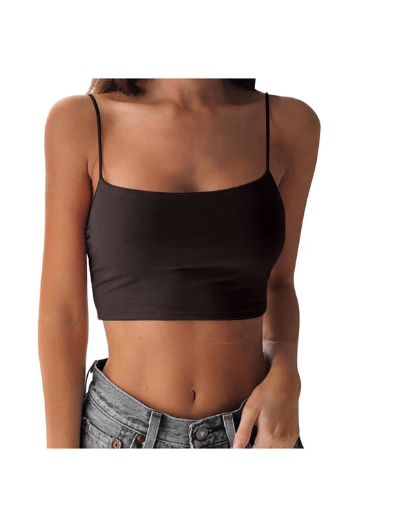 Tank Tops for Women Spaghetti Strap Tank Halter Tops Concert Tops Flowy Blouses Going Out Tops Workout Shirts Workout Shirts Halter Tops Halter Tops Athletic Tank Tops Brown XL