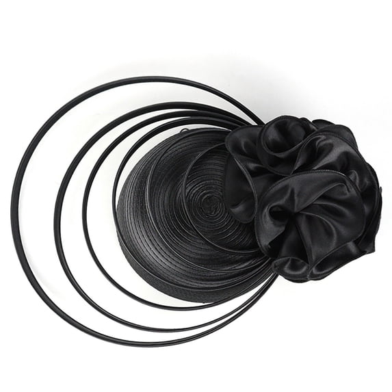 LEKODE Tea Hats for Women 2025 Tea Party Hats for Women Tea Party Fascinators for Women High Tea Hats for Women Ladies Hats Feather Hair Clip Tea Party Accessories for Women Black One Size