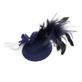 thumbnail image 1 of LEKODE Tea Party Hat Head Piece for Women Tea Hats for Women Tea Party Hats Feather Headpiece Fascinators Hats for Women Fasteners Hats for Women Navy One Size, 1 of 4
