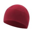 thumbnail image 1 of LEKODE Thermal Fleece Helmet Liner Skull Cap, Warm Stretch Wind‑proof Sports Beanie Hat, Soft Thin Under‑helmet Head Cover For Men Women, For Cycling Skiing Running Cold Weather Wear Wine A, 1 of 3