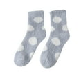 thumbnail image 1 of LEKODE Thick Fuzzy Socks Slipper Socks for Women Mid Calf Socks Women’s Socks Womens Athletic Crew Socks Athletic Socks for Women Mens Socks Gray One Size, 1 of 3