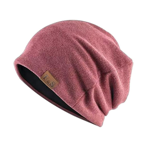 LEKODE Thin Beanie Brimless Hat Warm Hats for Women Mens Caps Winter Hats for Men Women Beanie Men’s Hats Red One Size