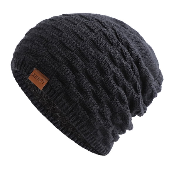 LEKODE Thin Beanie Skull Cap Knit Hat Hats for Women Womens Hats Winter Hat Women Womans Hats Navy One Size